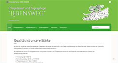 Desktop Screenshot of pflegedienst-lebensweg.de